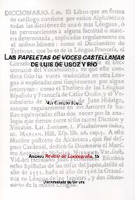 Las papeletas de voces castellanas de Luis de Usoz y Río